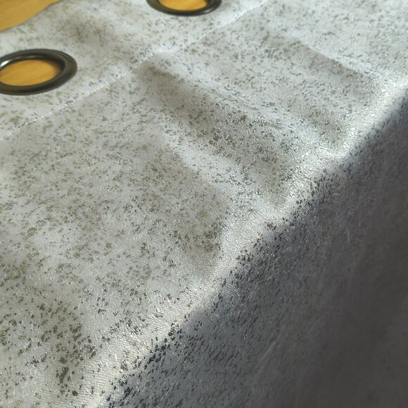 White + Silver Glitter Curtains (2-Panel Set) | 63" Each | Total 126" | $8 - Picture 3 of 6